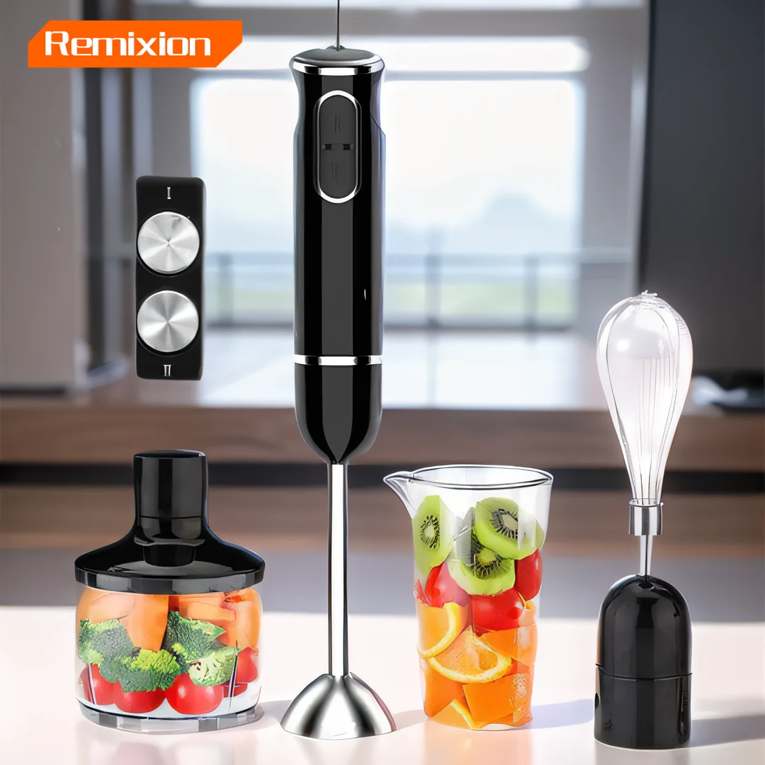 

4 in 1 Electric Stick Hand Blender 500W Food Processor 2 Mix Speed Egg Whisk Mixer Juicer Meat Grinder Handheld Stick Mixer Set