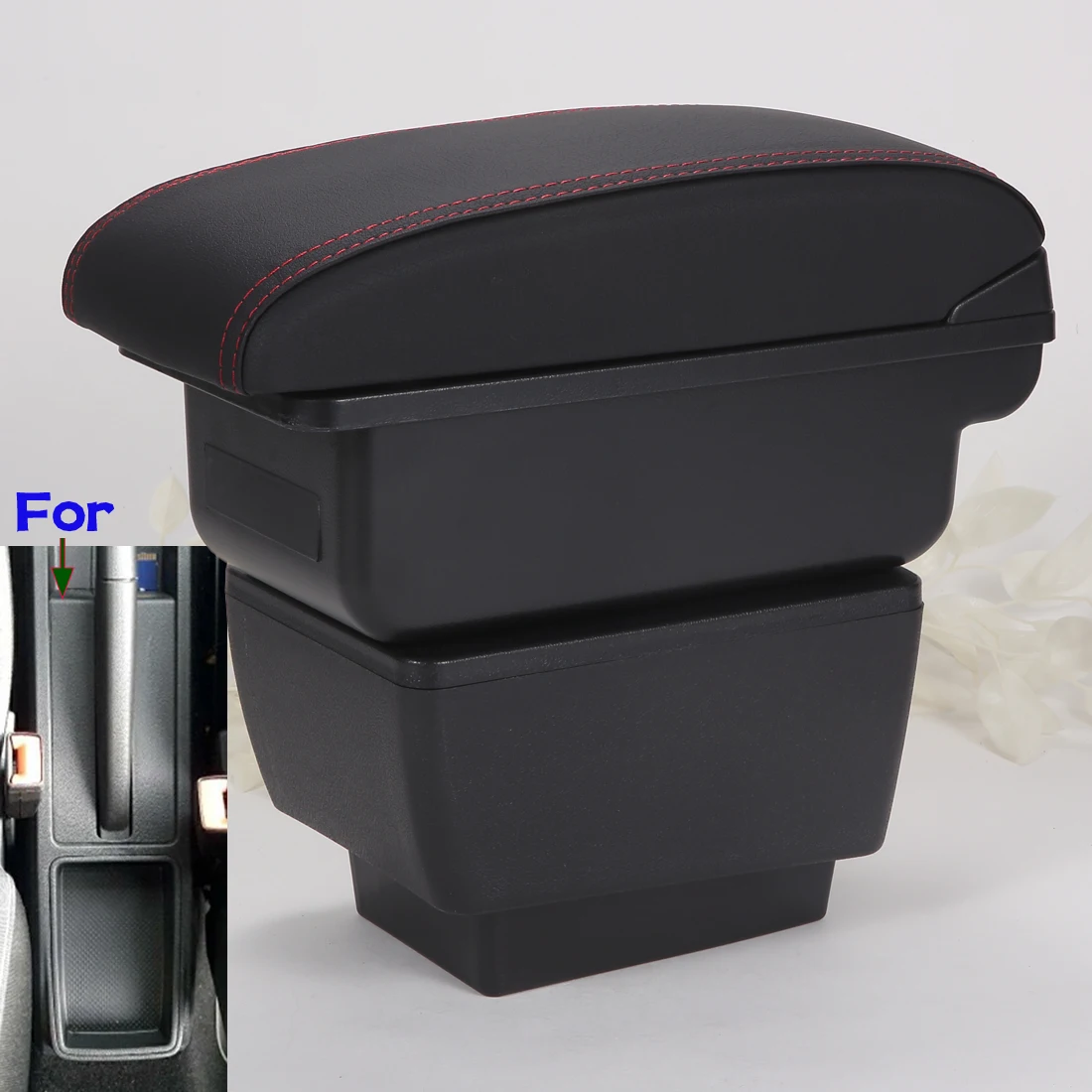 For Skoda Fabia Armrest Box For Skoda Fabia 3 III 2015-2021 Car Armrest Retrofit parts Storage Box Car Accessorie