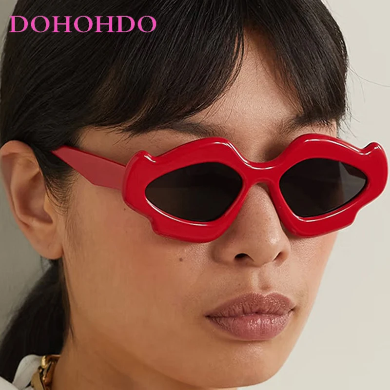 

DOHOHDO New Vintage Women Sunglasses Stylish Irregular Shape Shades Trendy Luxury Brand Design Party Eyewear Gafas De Sol UV400