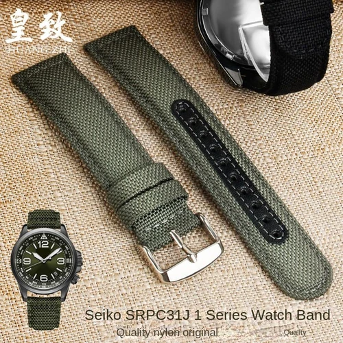 Correa de lona de nailon resistente al agua para deportes al aire libre, pulsera de reloj serie Seiko SRPC31J1 SRPC63J1, correa de reloj Hamilton de 20mm, 21mm y 22mm