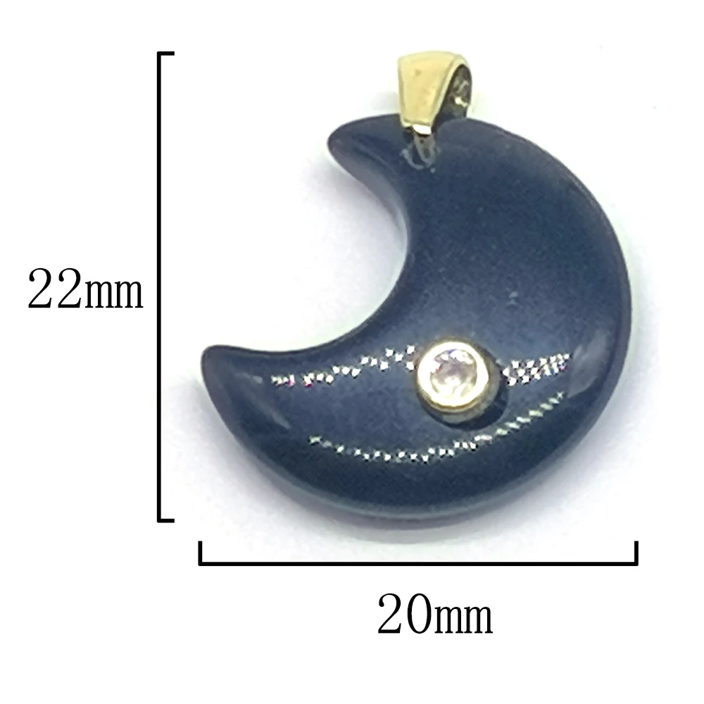 20mm Wholesale Moon Shaped Natural Crystal Stones Amethyst Quartz Tiger Eye Carved Gemstone for Diy Making Pendants Handicrafts