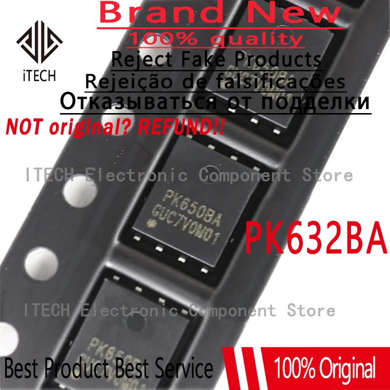 10pcs/lot Original PK632BA N-Channel Power MOSFET 30V/78A 3.3mOhms PDFN-5x6P Chip 100%New and Genuine