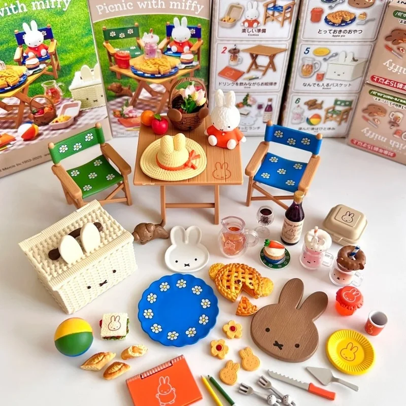

Горячая новинка: Оригинальная аниме-фигурка кролика Миффи от Re-Ment, миниатюрная сцена, модель дикого посуда, настольная игрушка, декор для девочек, подарок на день рождения