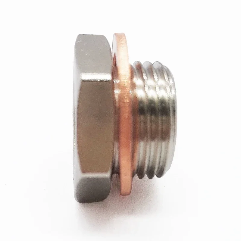 Adaptador redutor espaçador do sensor de oxigênio O2 de exaustão M18 x 1,5 mm a M12 x 1,25 mm