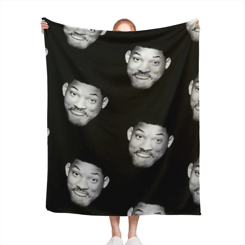 

Will smith portrait Medium Blanket Fluffy Soft Bedroom Decor Sofa Blankets Comforter Home and Decoration