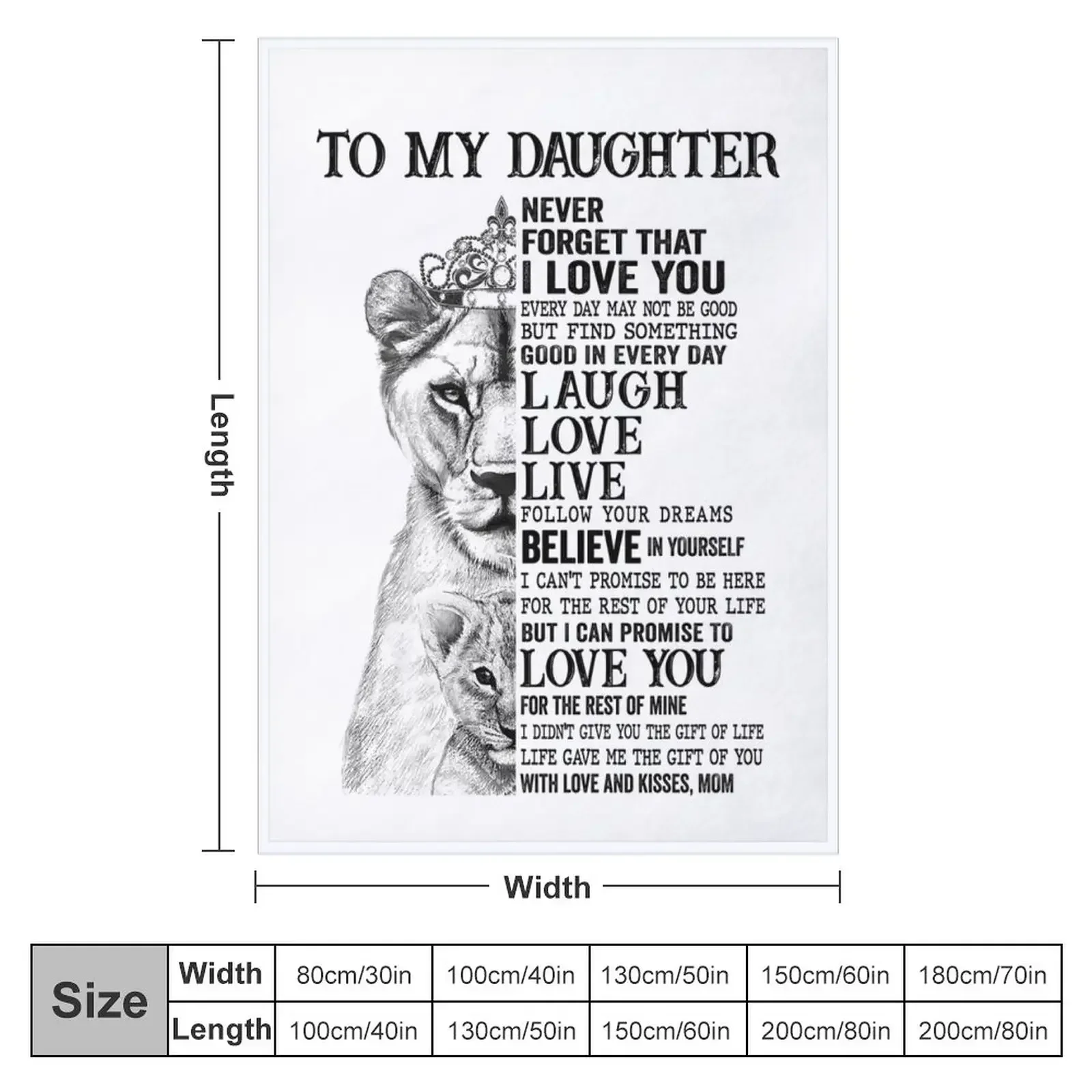 To My Daughter Never Forget That I Love You Throw Blanket warm for winter Tourist Bed Polar Blankets