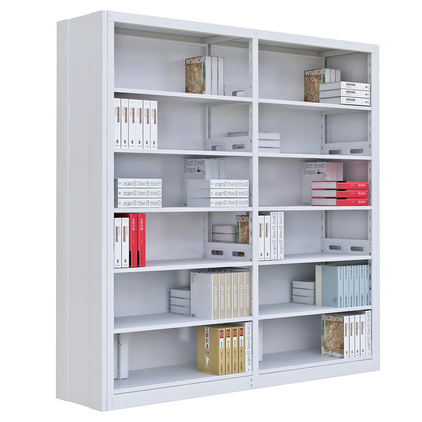 

Single-sided multi-layer bookshelf steel floor type