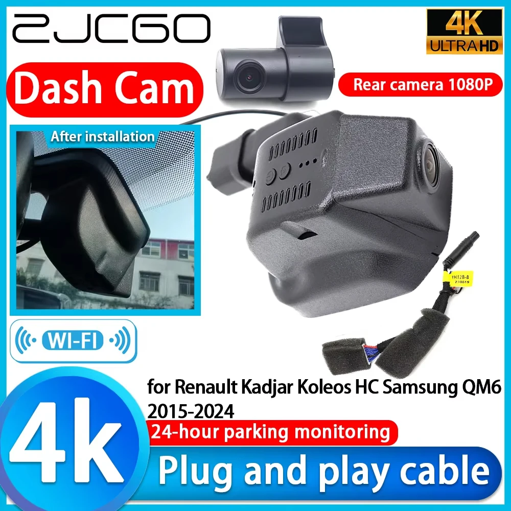

for Renault Kadjar Koleos HC Samsung QM6 2015-2024 Wifi 4K DVR Dash Cam Car Camera Sony Lens Video Recorder 24h Parking Monitor