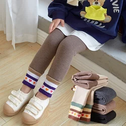 Children's Legging Trousers Girls Leggings Warm Winter Skinny Pants Cotton Knitted 1-12 Years Pencil Trousers Outfit