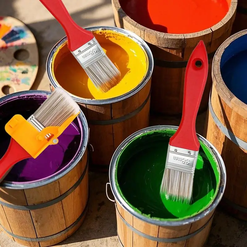 Pennello per bordi di vernice Manico in legno Pennello per bordi di vernice Trimmer per bordi Pennello per angoli multifunzionale Strumento di pittura portatile per