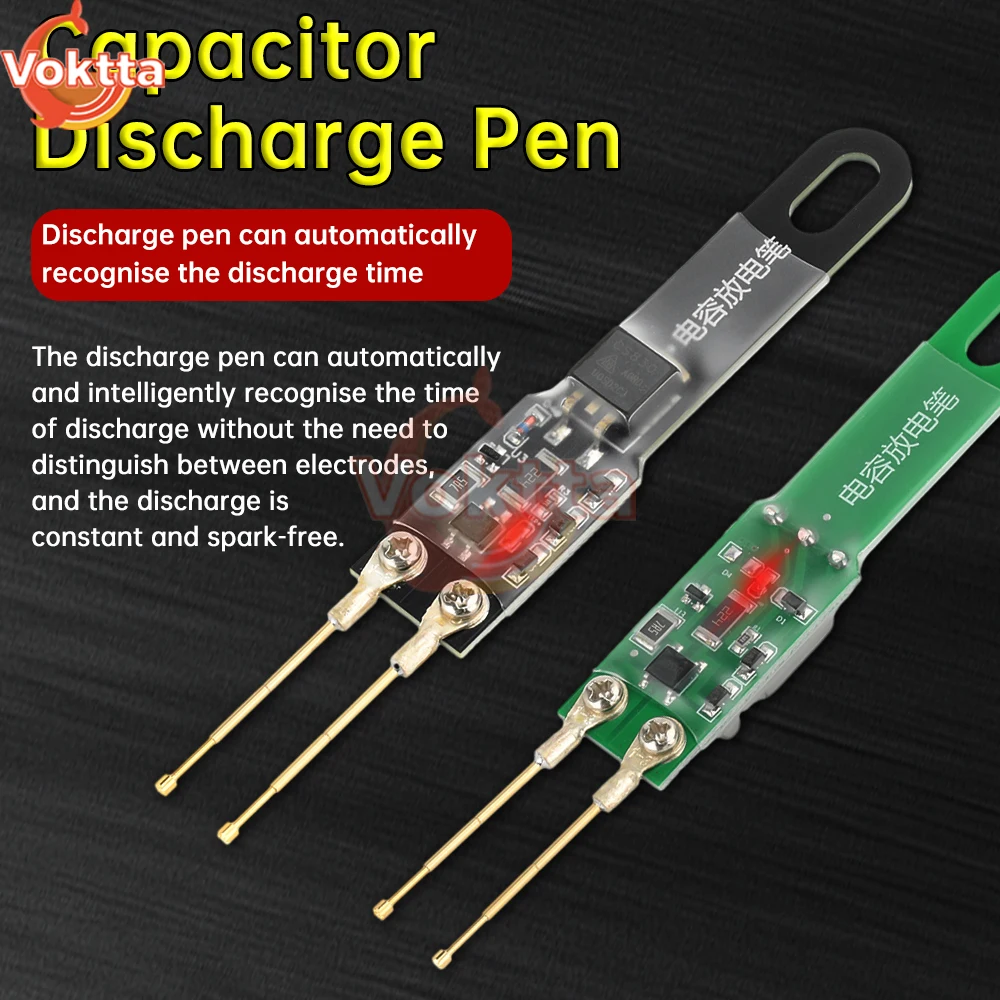 5000UF 1000UF Capacitor Discharge Pen Multimeter AC/DC Capacitance Tester Switch Power Supply Repair Discharge Maintenance Tool