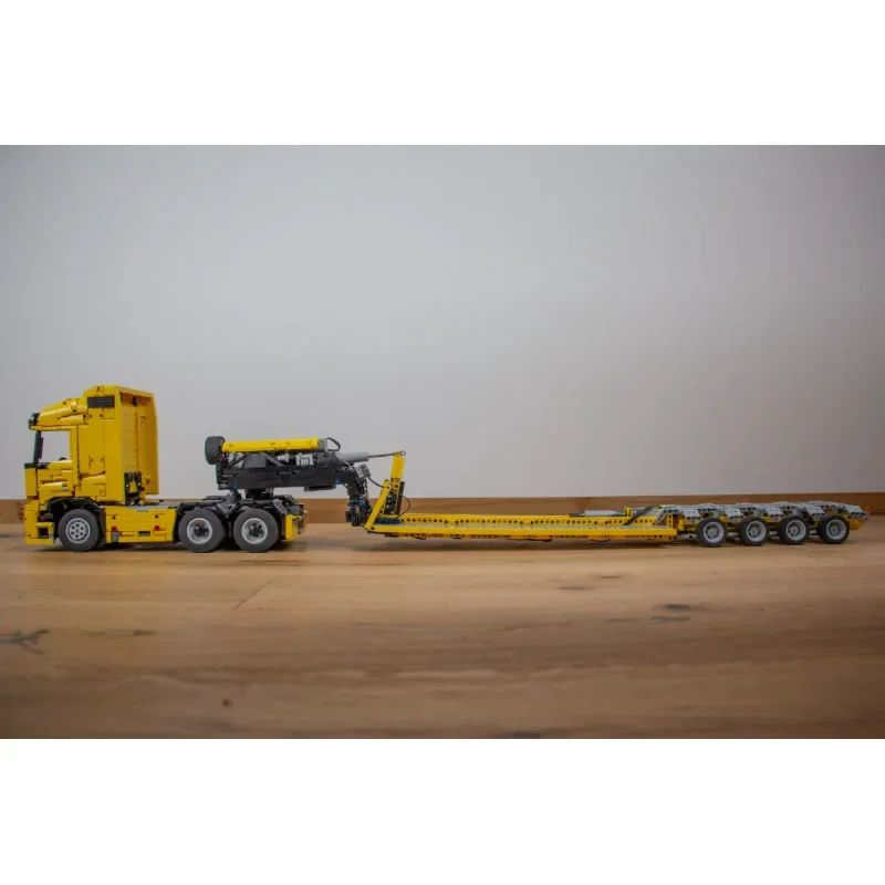 MOC-171791貨物輸送ローローダートレーラービルディングブロックモデル1777パーツMOCクリエイティブボーイキッズ誕生日ビルディングブロックおもちゃギフト