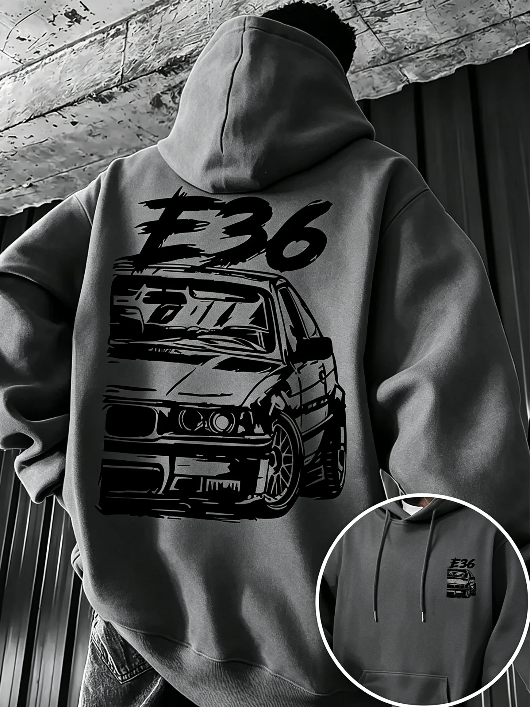 Neuer Herren-Kapuzenpullover, einzigartiges Muster- und Schriftzug-Design, vielseitiger Casual-Stil, bequeme Streetwear-Oberteile für den täglichen Gebrauch. – Detail 2
