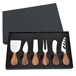 6-Piece Cheese Knives Set for Charcuterie Boards and Cutlery, Stainless Steel Cheese Knife Set Collection