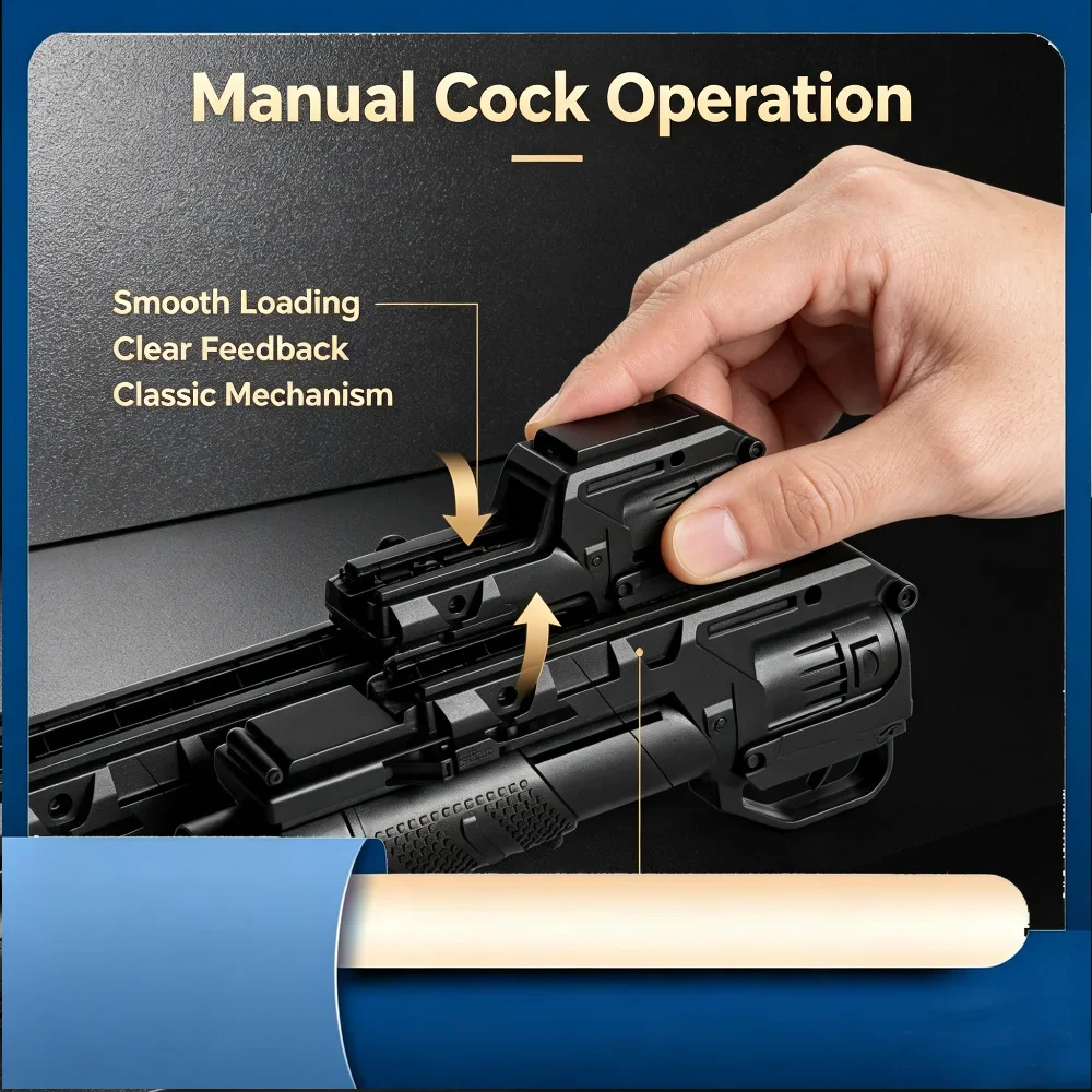 Portable Under Mount Foam Bullet Launcher Dual Shooting Modes Universal 20mm Rail Hobby Shooting Game Toy Parts