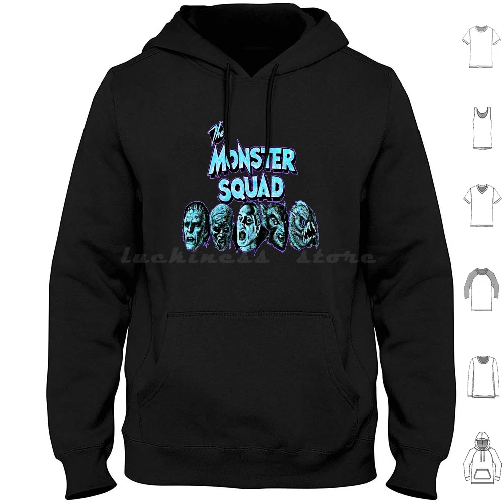 Monster Horror Squad Fright Club Classic Hoodies Long Sleeve The Monster Squad Monster Horror Cult Horror Squad 80S