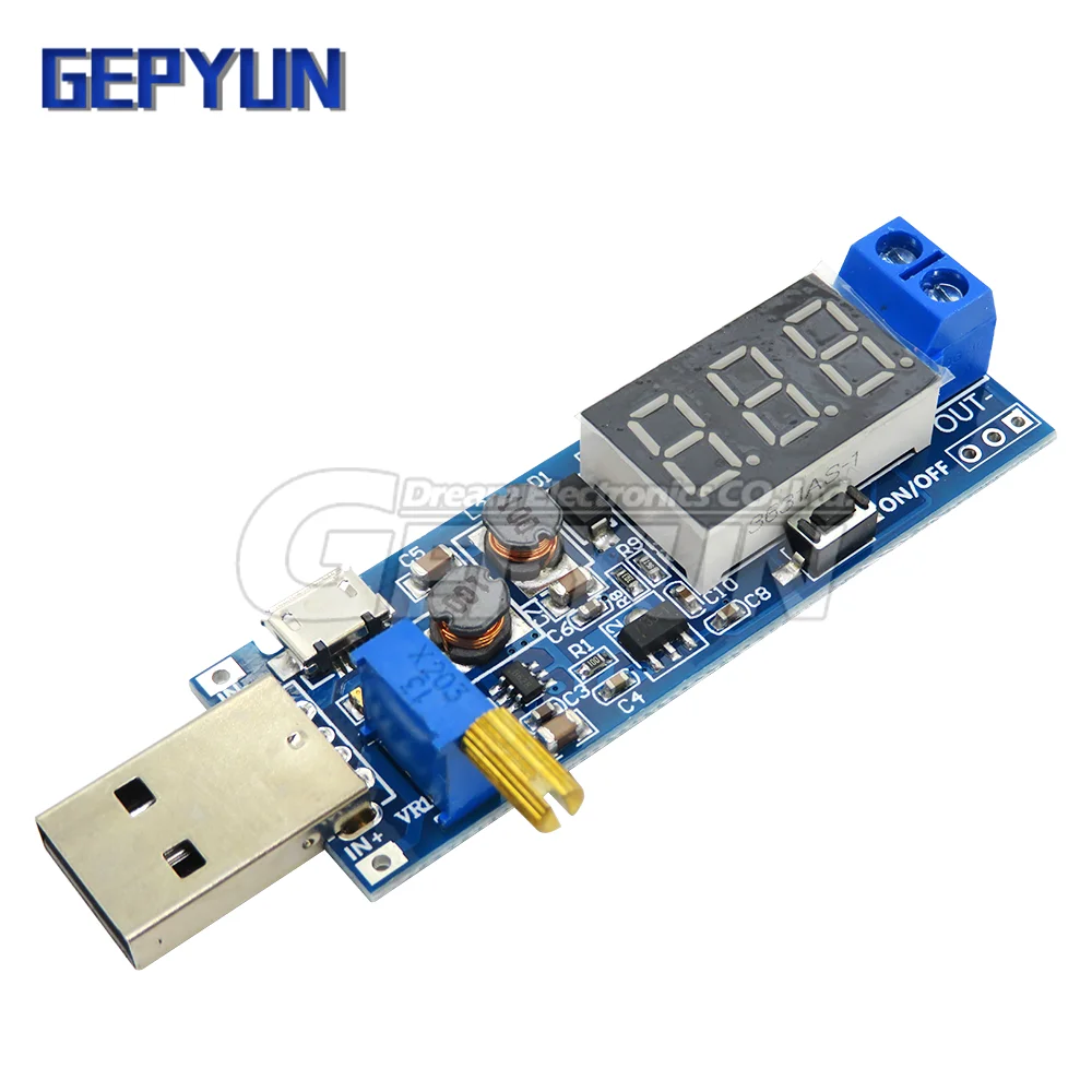 1PCS DC-DC 5V to 3.5V / 12V USB Step UP / Down Power Supply Module Adjustable Boost Buck Converter Out DC 1.2V-24V