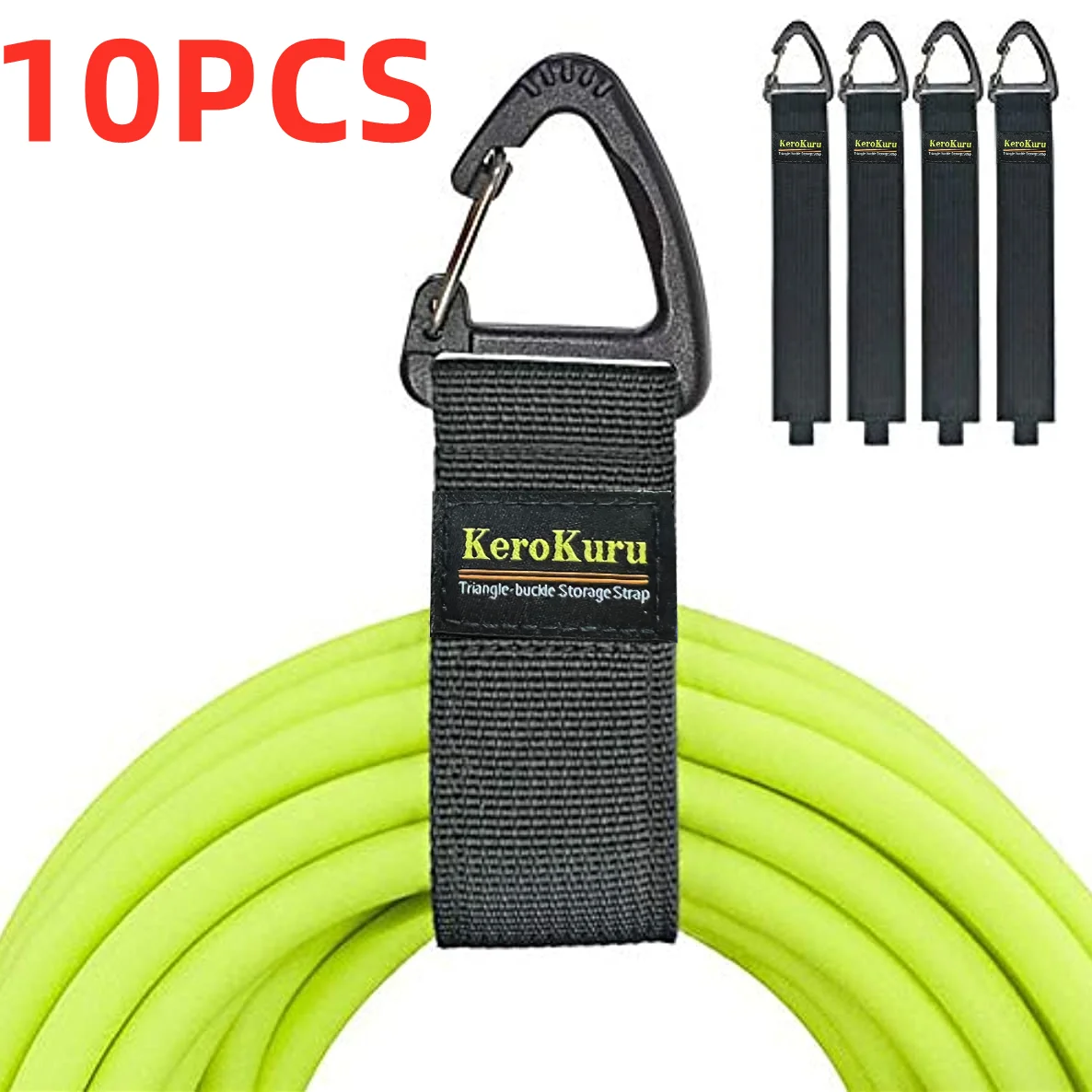 10PCS Cord Organizer Holder with Triangle Buckle Wire Manager Power Cord Management Nylon Heavy Cord Storage Straps for Cables