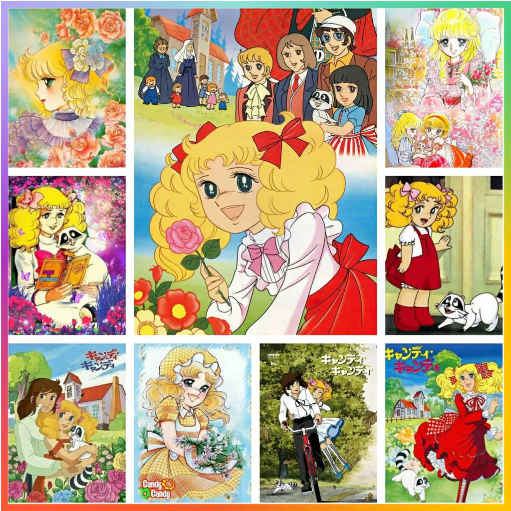 Candy Candy Girl-elemento de pintura de diamante, Kit completo de punto de cruz, mosaico 5D DIY, casa de arte, nueva colección, novedad, tamaño grande, 2024