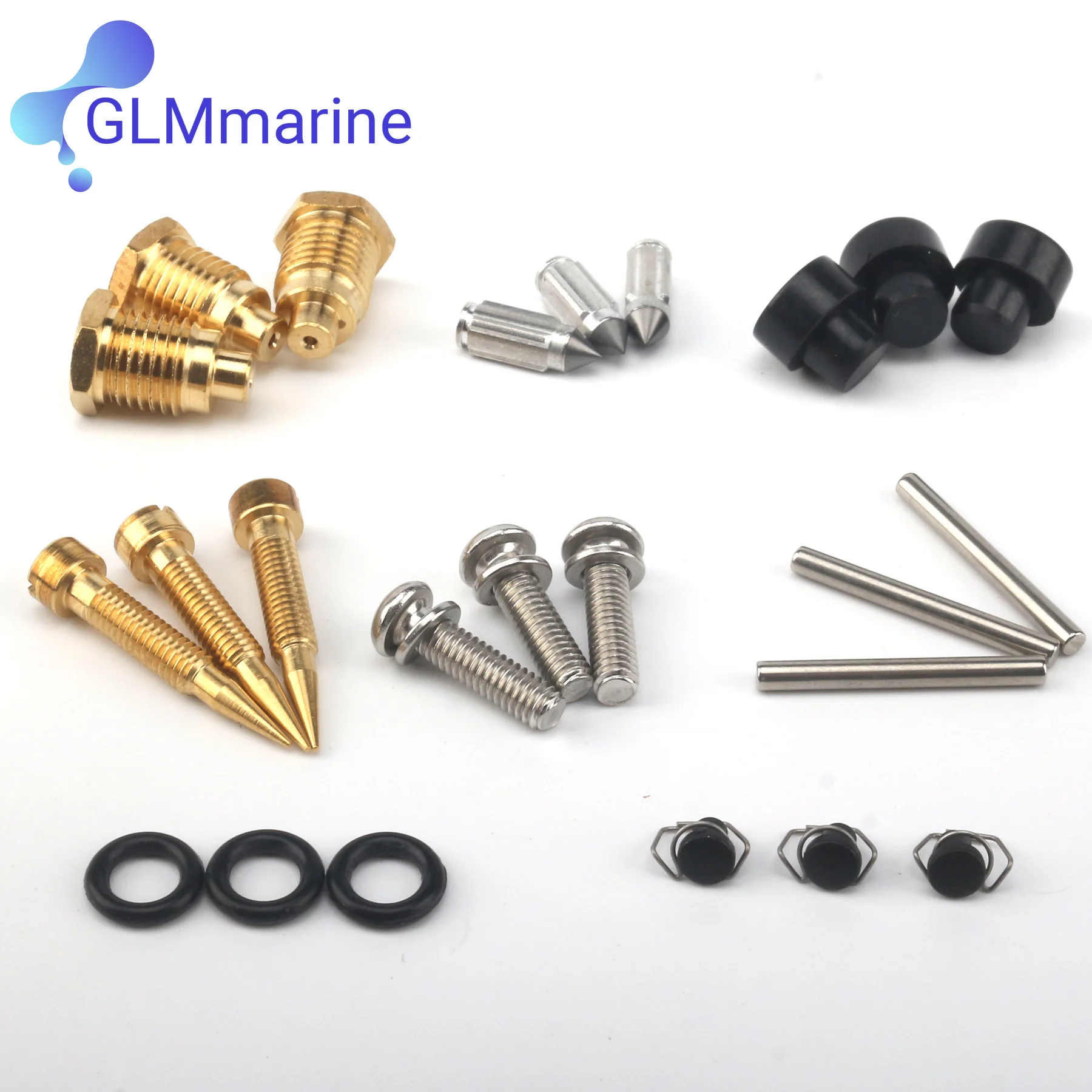 3 Sets  6H4-W0093-02 Carburetor Repair Kit Fits for Yamaha Outboard 2T 40HP 50HP Engines 6H4-W0093-03 6H4-W0093-04 18-7767