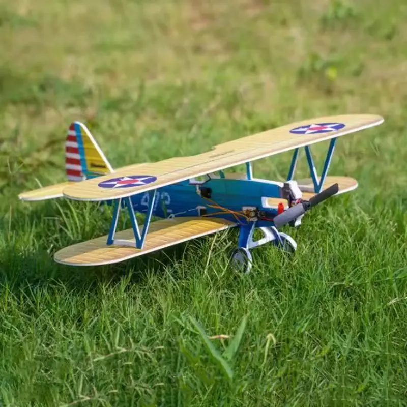 Dwhobby Biplane Trainer Pt17 وحدة تحكم كهربائية التحكم عن بعد Rc طائرة شراعية لتقوم بها بنفسك الجمعية الثابتة الجناح Pp طائرة نموذجية اللعب