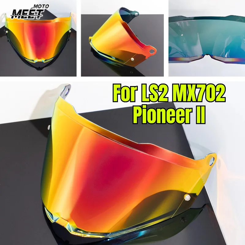 Helmet Visor Lens For LS2 MX702 Pioneer II Replace Anti-UV Anti-Scratch Dustproof Windshield Kaciga Casco Moto Tapecete
