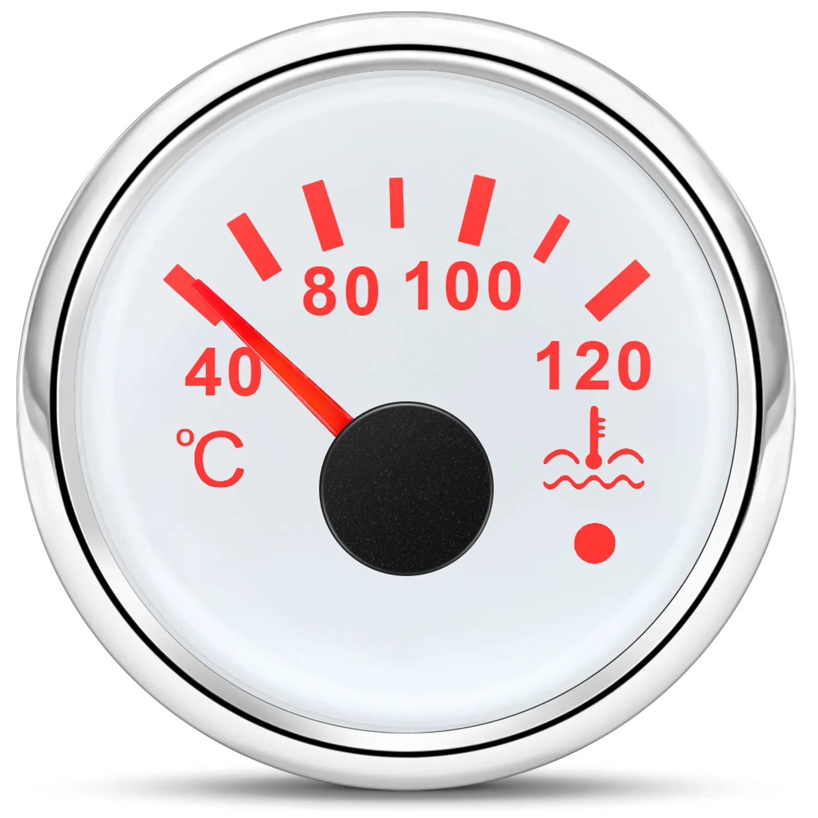 40~120 ℃   52 مللي متر مقياس درجة حرارة الماء + الاستشعار مع إنذار فلاش مقاوم للماء الضوء الأحمر مقياس حرارة الماء لسيارة قارب 12 فولت 24 فولت مخصص