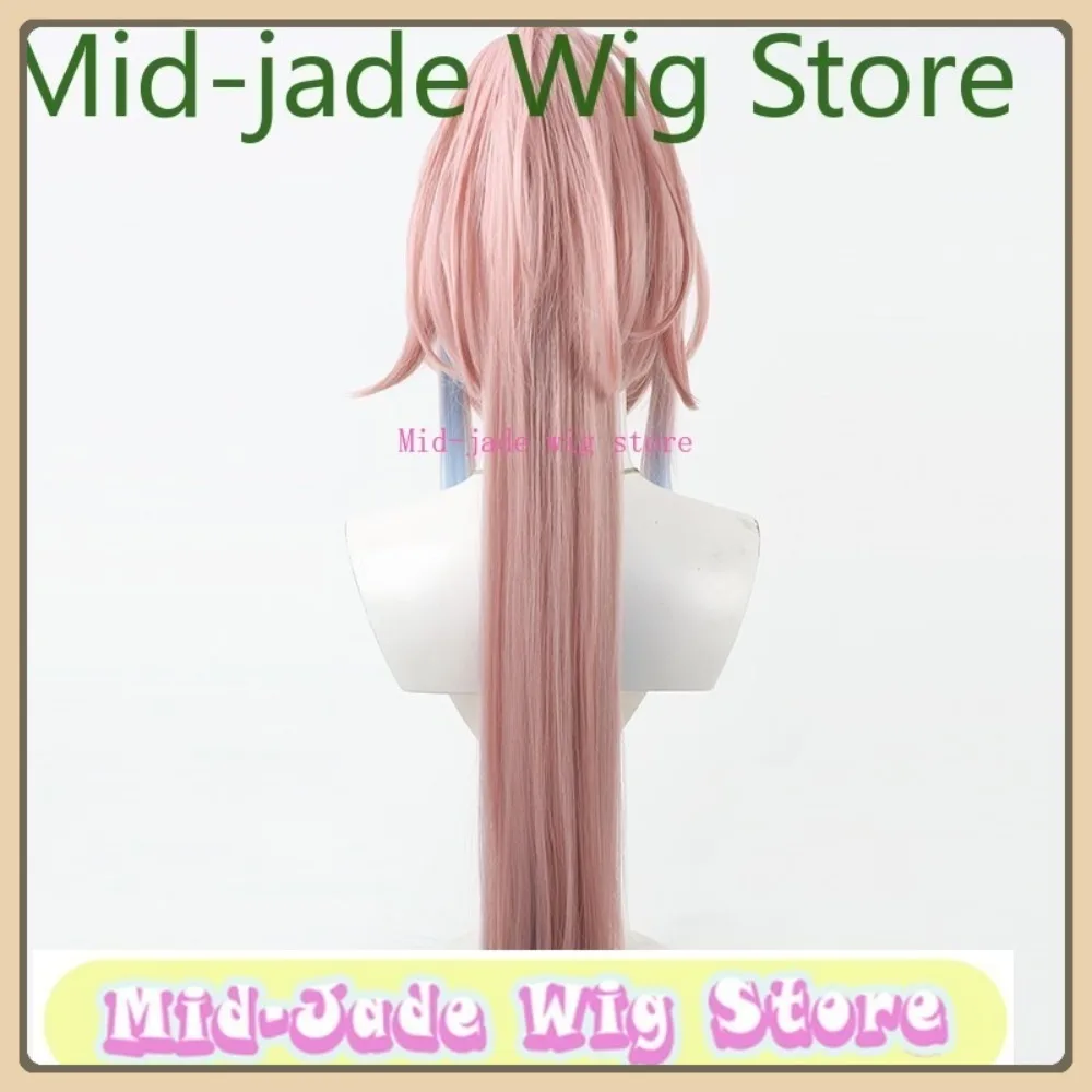 منتصف اليشم شعر مستعار مخزن Baojing لو شعر مستعار تأثيري هالوين أنيمي لعبة دور اللعب الاصطناعية الشعر الملابس الدعائم