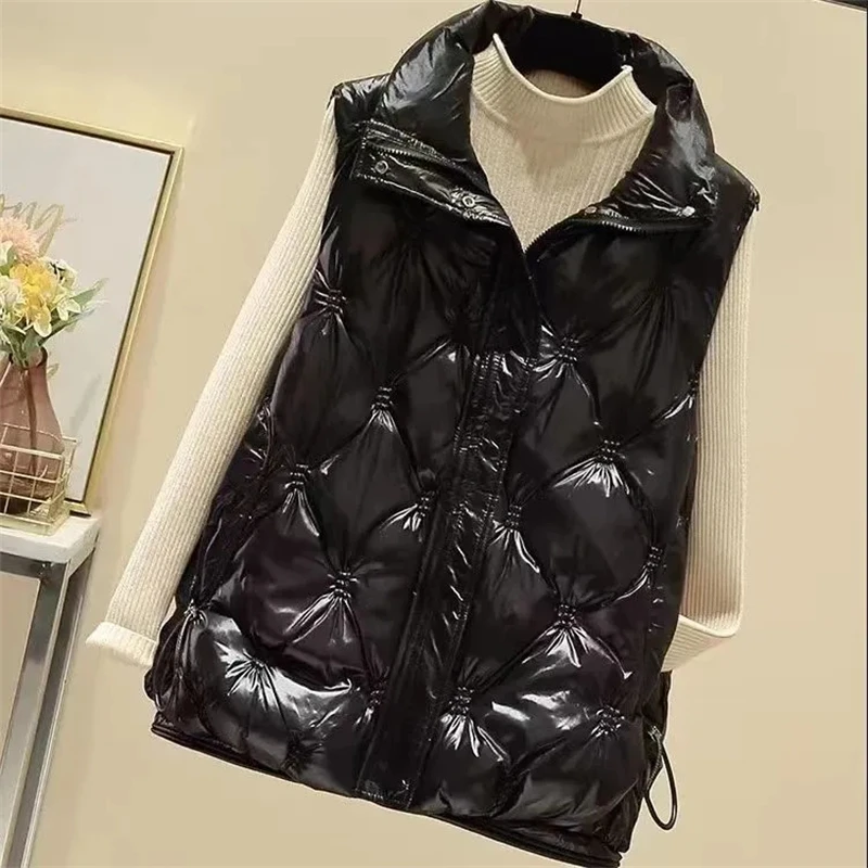 Winter Sleeveless Jacket Female Down Vest 2024 New Duck Down Puffer Waistcoat Ultra Light Winderproof Outwear Women Gilet