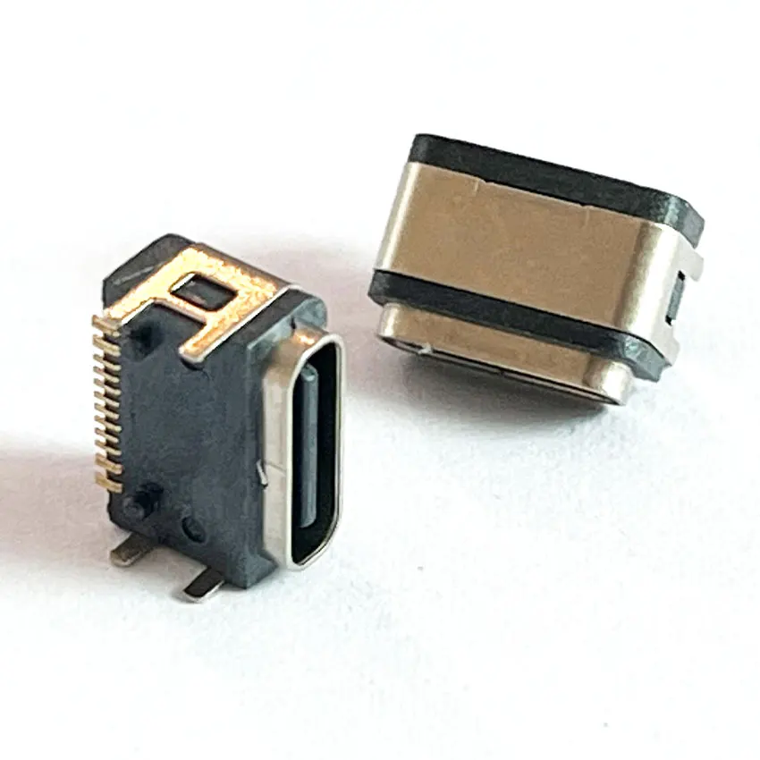 

1/5/10Pcs TYPE C 16Pin Waterproof Female USB Jack Dock Waterproof USB Socket Jack DIY Power Charging Connector Port