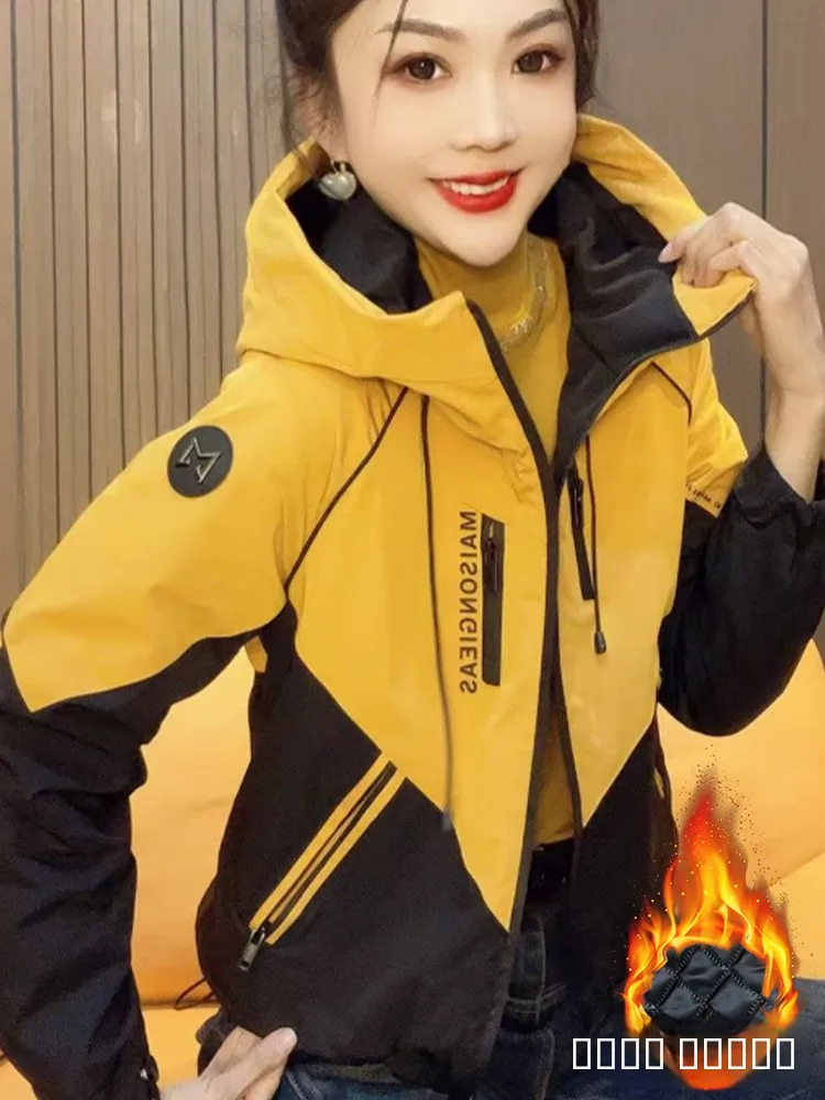 

Повседневная женская куртка из хлопка для работы и отдыха, универсальная, свободного кроя, на молнии, весна-осень-зима