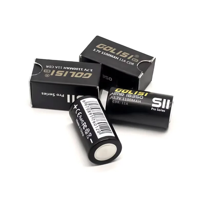 2-10pcs Original Golisi S11 IMR 18350 Battery 1100mAh Rechargeable Li-ion Batteries 3.7V 11A 1200 Times For LED Flashlight UAV