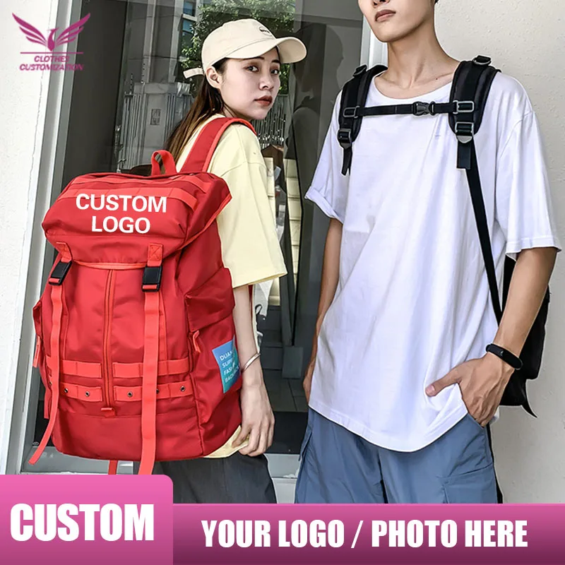 

Personality customization Outdoor Large Capacity Travel bag basketball Bag Print photo College Students Backpack Custom logo