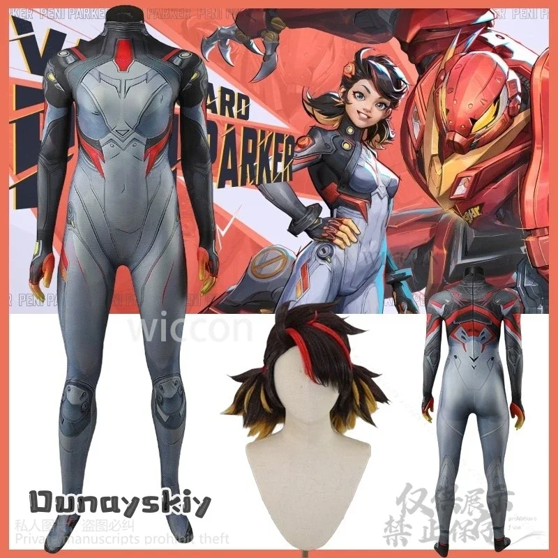 

CosplayAnime Game Rivals Cosplay Peni Costume Parkerr Y2K Punk Sexy Jumpsuit Cute Lovely Bodysuit Wigs Jirai Kei Girls Cos 코스프레