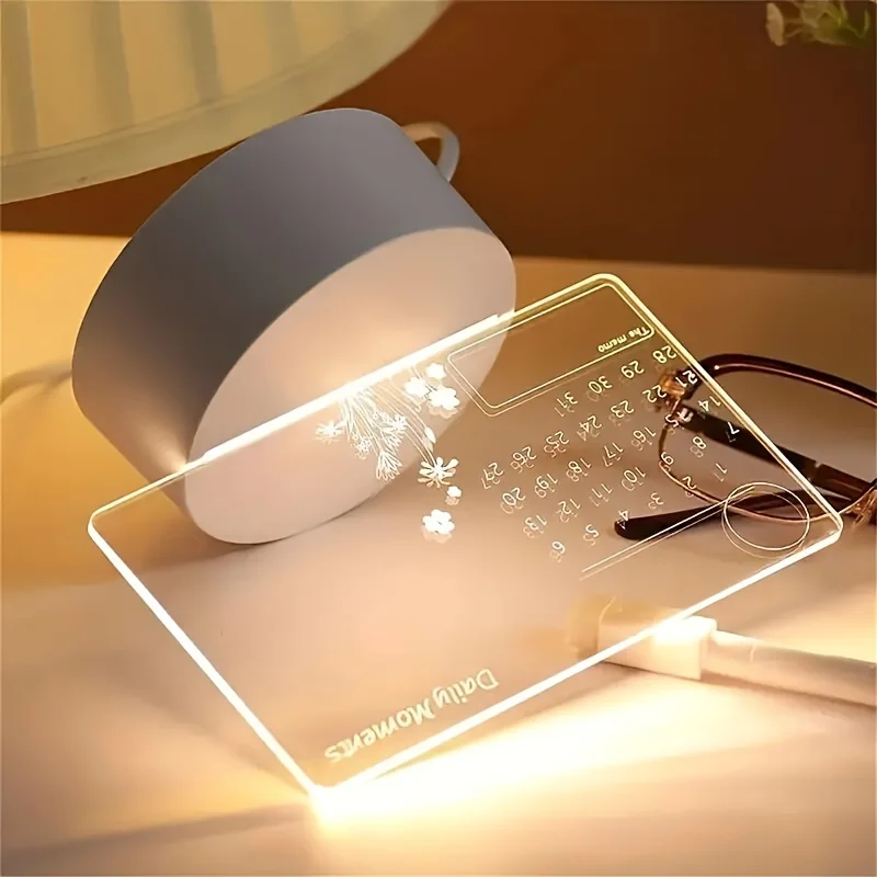 Creative LED Note Board Night Light USB Rewritable Message Board Warm Soft Light For Children Girlfriend Decoration Night Lamp