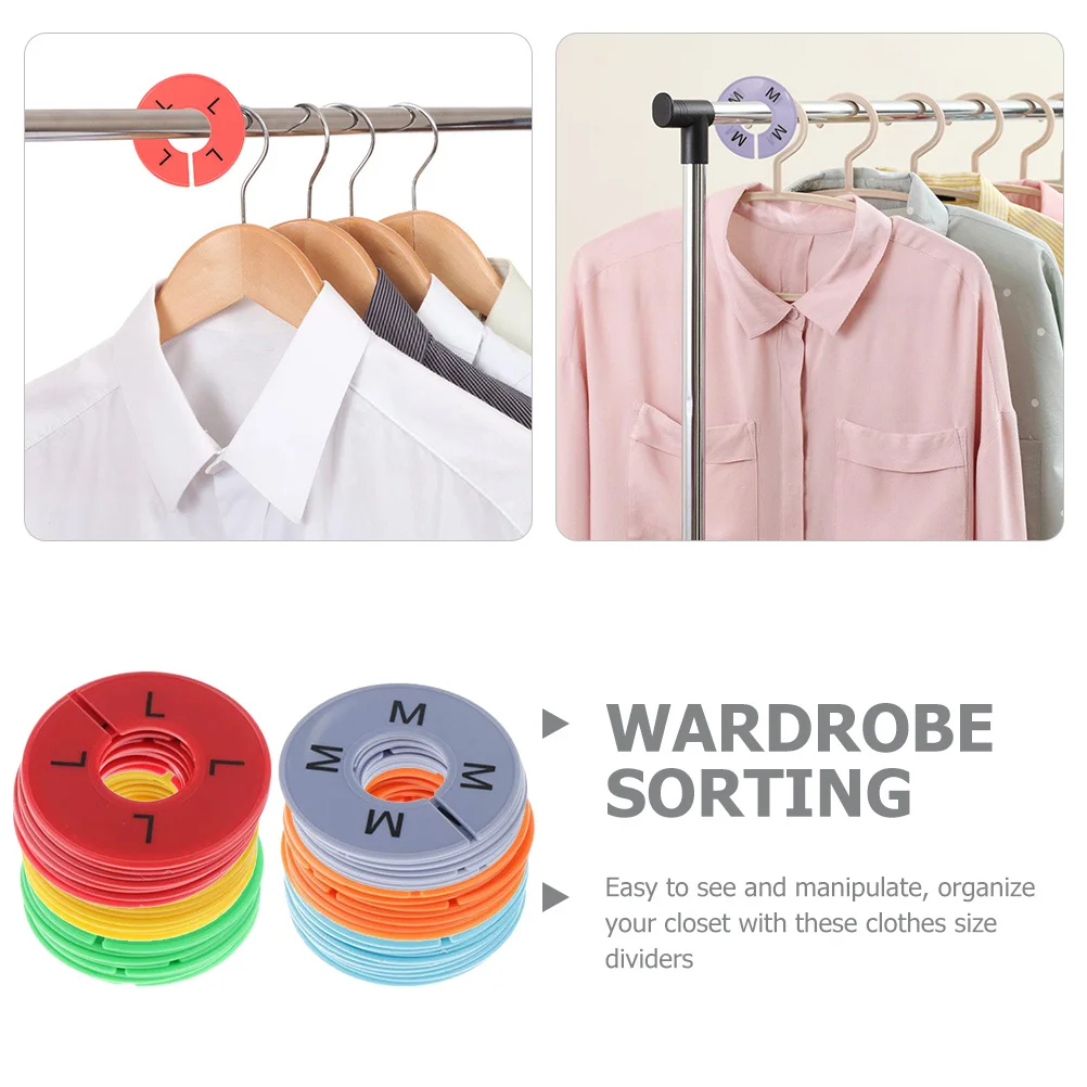 

30Pcs Wardrobe Size Dividers Plastic Closet Organizer Clothes Hanger Dividers Sorting Xs to Xxl Closet Organization