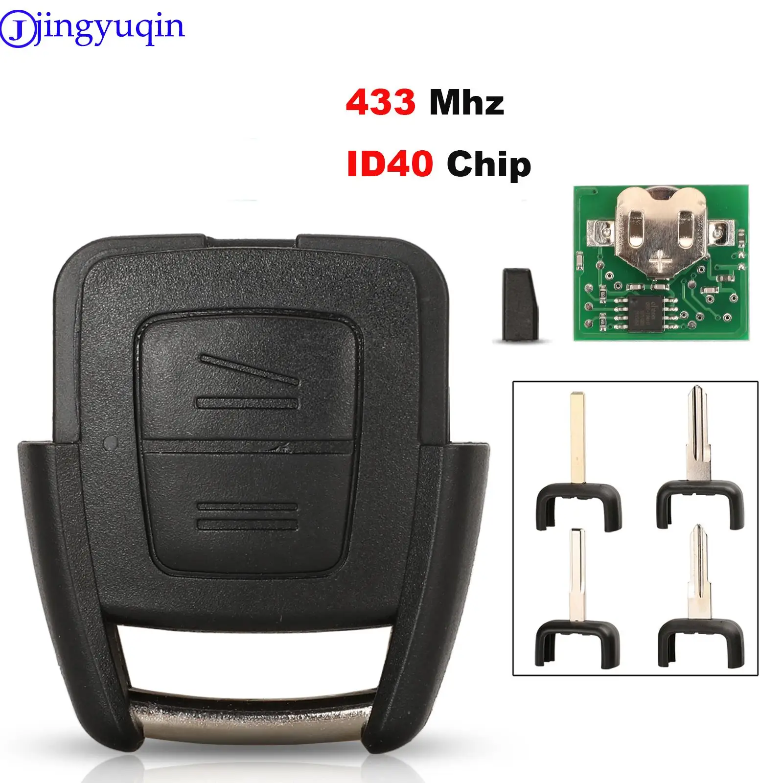 jingyuqin Remote Control Car Key For Opel zafira 2001-2005 Astra 2004 Astra g 2000 2006 Astra a 1999 2004 433 Mhz ID40 Chip