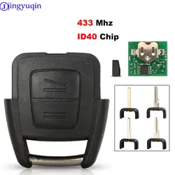 jingyuqin Remote Control Car Key For Opel zafira 2001-2005 Astra 2004 Astra g 2000 2006 Astra a 1999 2004 433 Mhz ID40 Chip