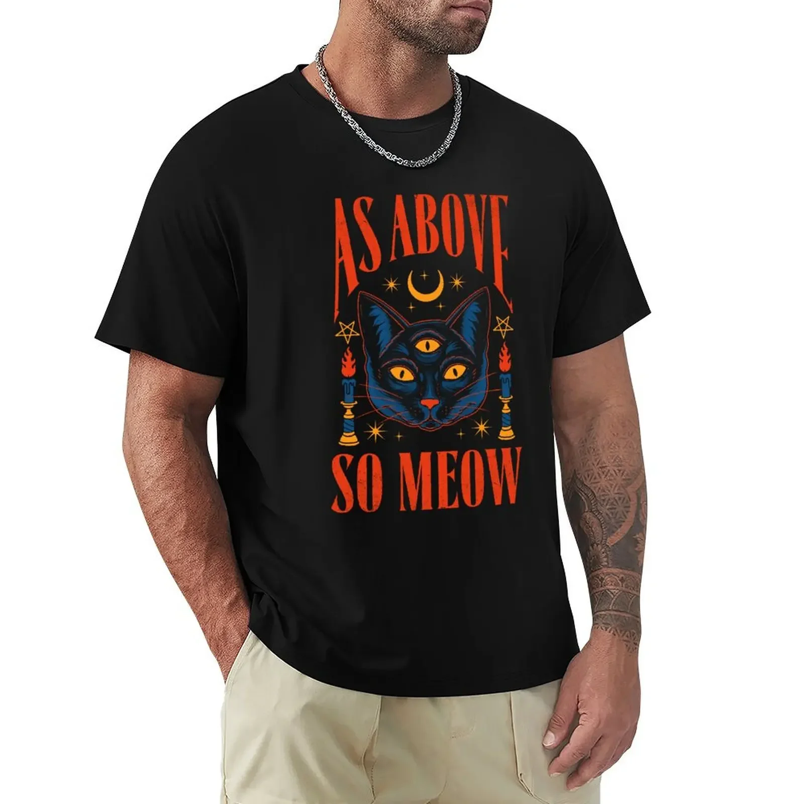 

As Above, So Meow T-Shirt customs graphics mens funny t shirts