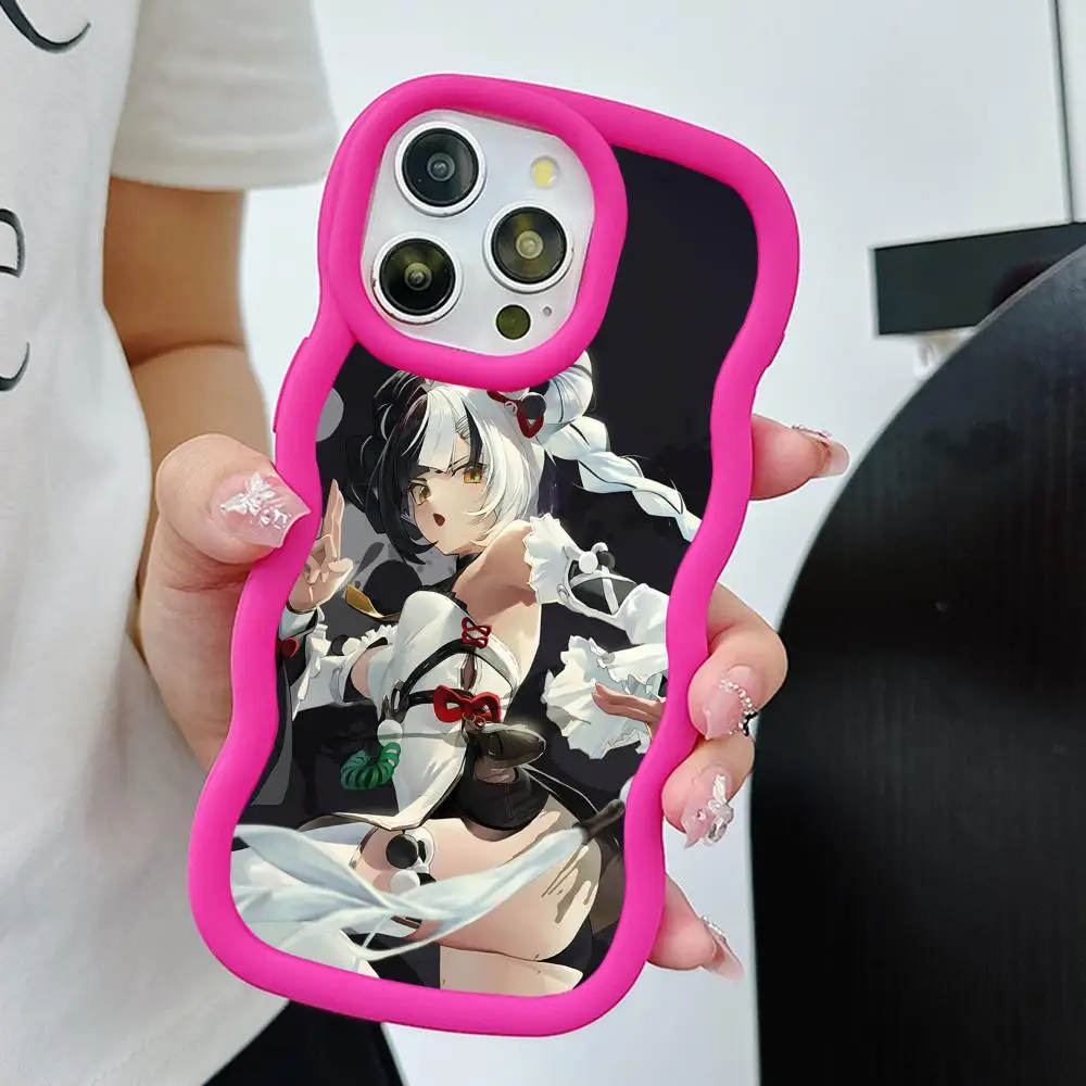 

ZZZ Dialyn Wavy Edge TPU Mobile Phone Case for iPhone 17 16 15 14 13 12 11 Air Pro Max Plus Colorful Cover