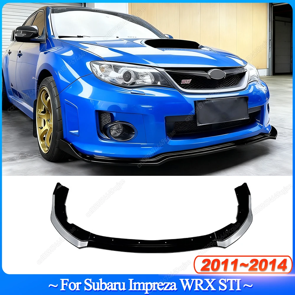 

Для Subaru Impreza WRX STI 2011 2012 2013 2014, передний бампер автомобиля, разделитель губ, диффузор, спойлер, комплекты кузова, ABS, глянцевый черный тюнинг