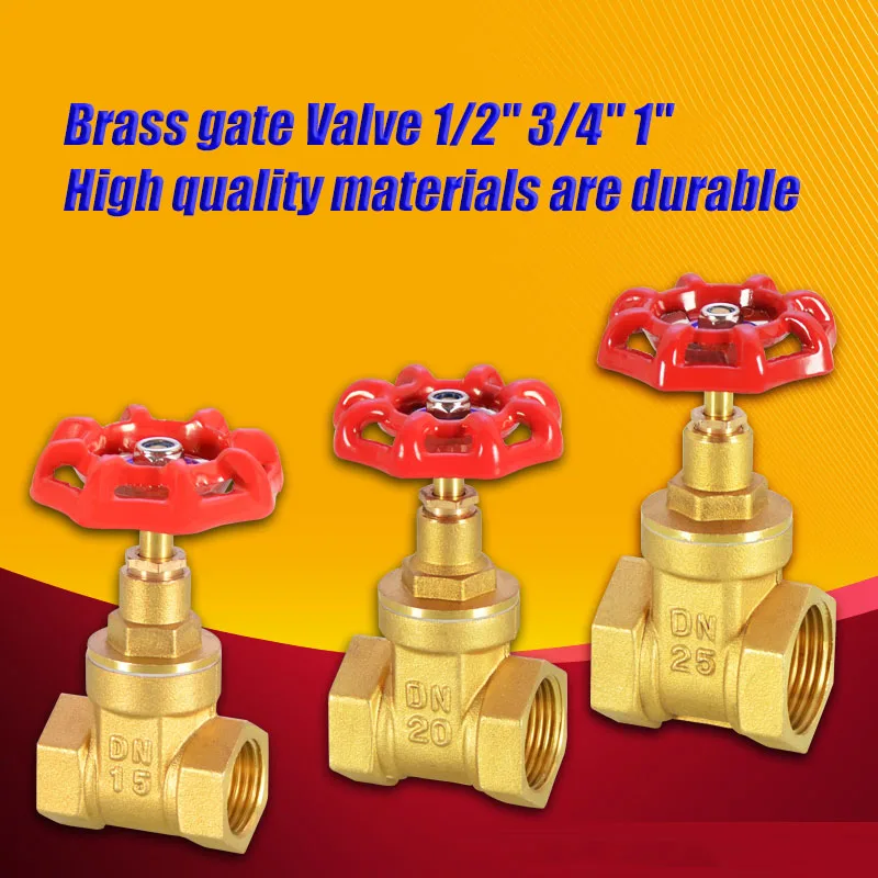 

Brass Gate Valves Female Thread 1/2" 3/4" 1" Household Water Gate Valve Tap Water Valve Switch Valve Internal Thread Gate valves