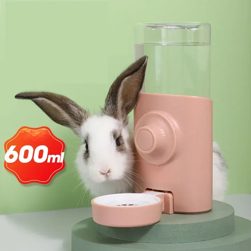 600ML Rabbit Water Dispenser Automatic Large-capacity Siphon Feeding Kettle Pet Supplies For Hamster Guinea Pig Chinchilla