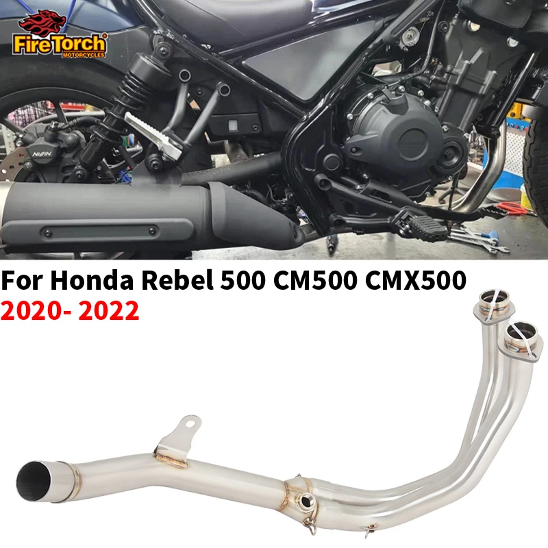 

Slip On For HONDA Rebel 500 CM500 CMX500 2020-2022 Motorcycle Exhaust Escape System Modified Front Pipe Connect Original Muffler