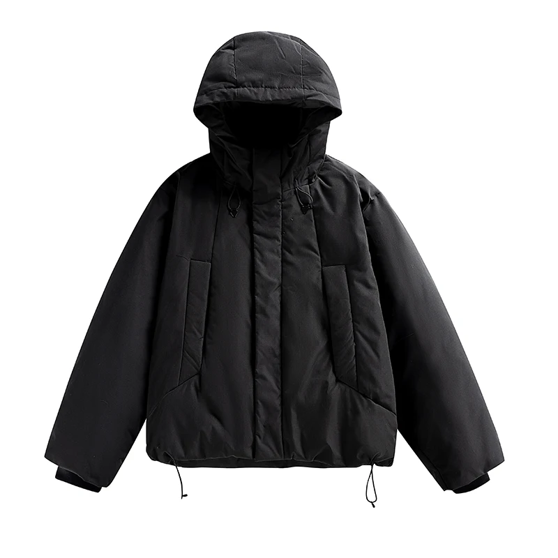 

Новая зимняя куртка с капюшоном, повседневная, для активного отдыха, теплая, модная, свободного кроя, с наполнителем из полиэфирного волокна и пуха.