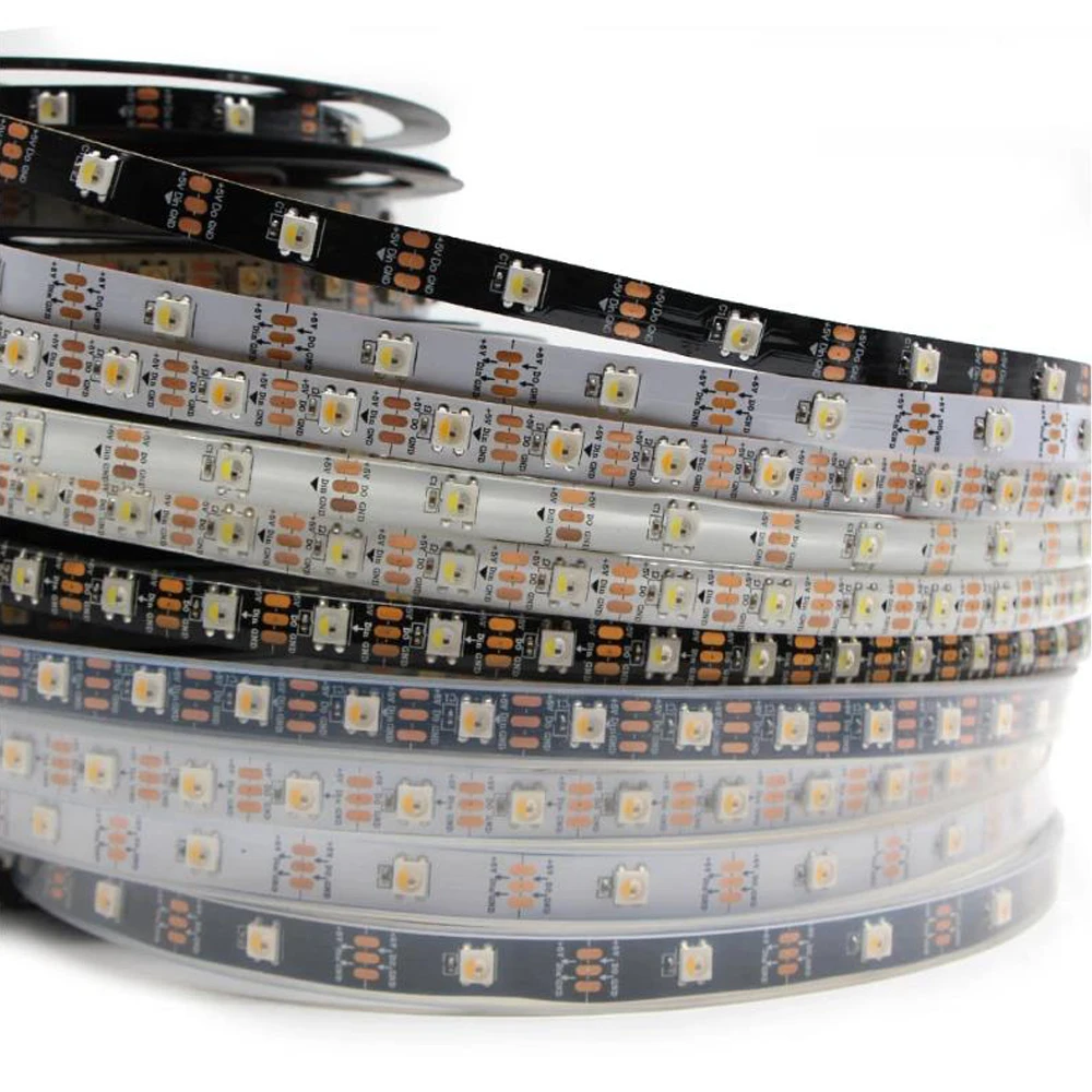 

SK6812 RGBW Led Strip Light 4 in 1 Similar WS2812B 1m 4m 5m 30 60 144 LEDs Individual Addressable RGBWW Led Lights IP30 65 67 5V