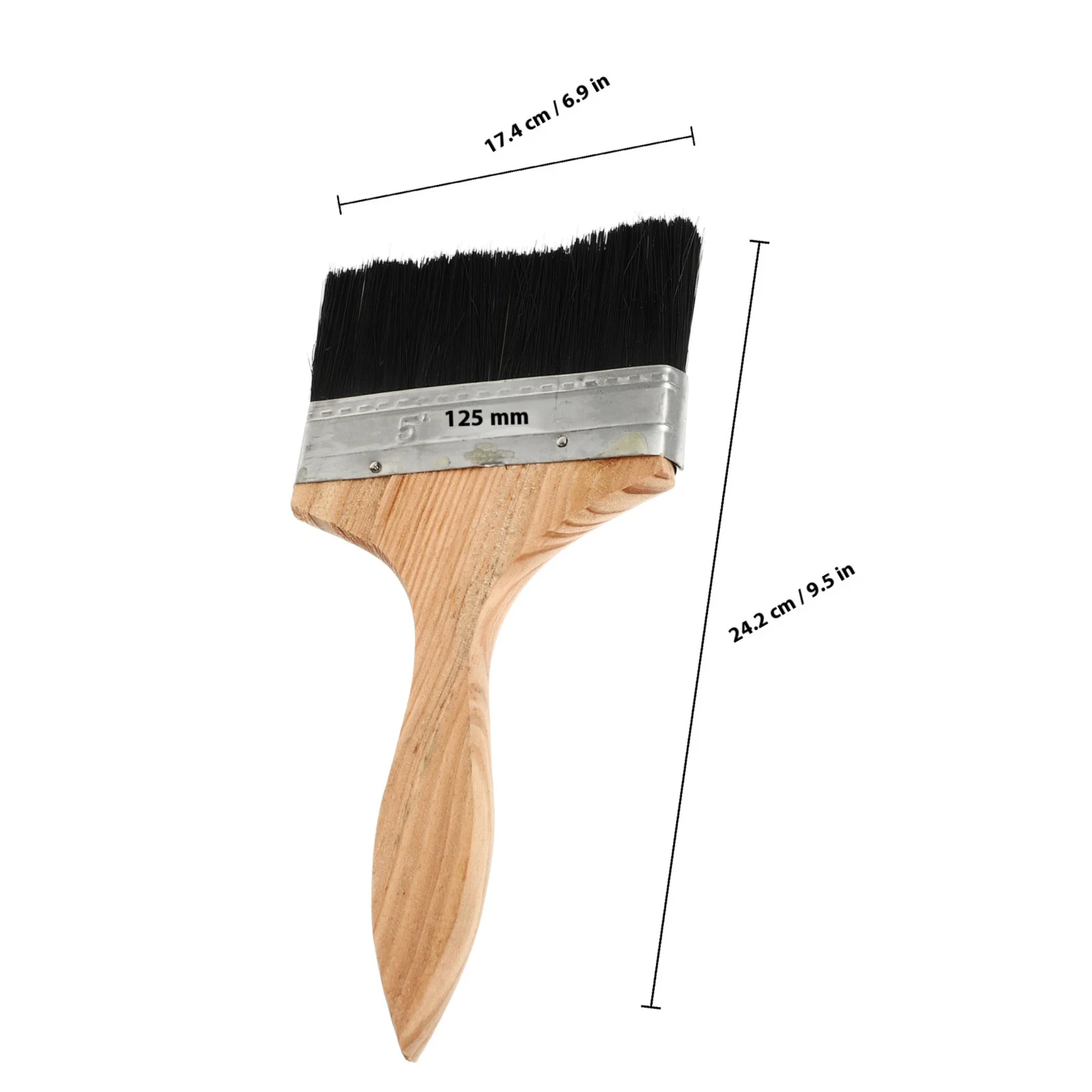 9Pcs Oil Paint Brushes Wooden Handle Multi-Functional Heat Resistant Flat Painting Brush for Grilling Baking Cleaning Household