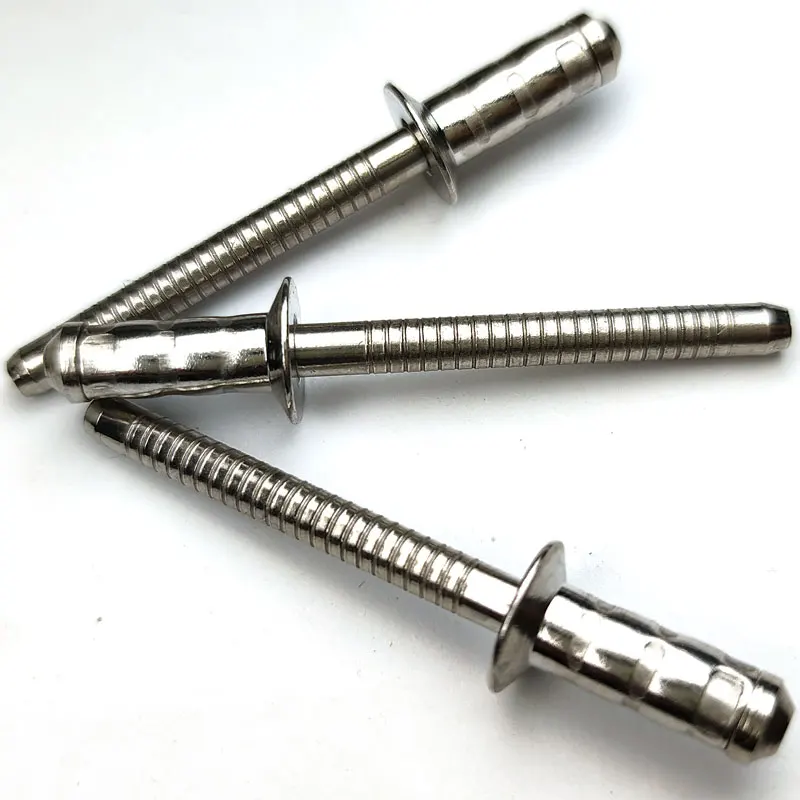 304 Stainless Steel Countersunk Head Double Drum Core Rivet Flat Head M4.8mm Diameter Multi-drum Rivet Fasteners