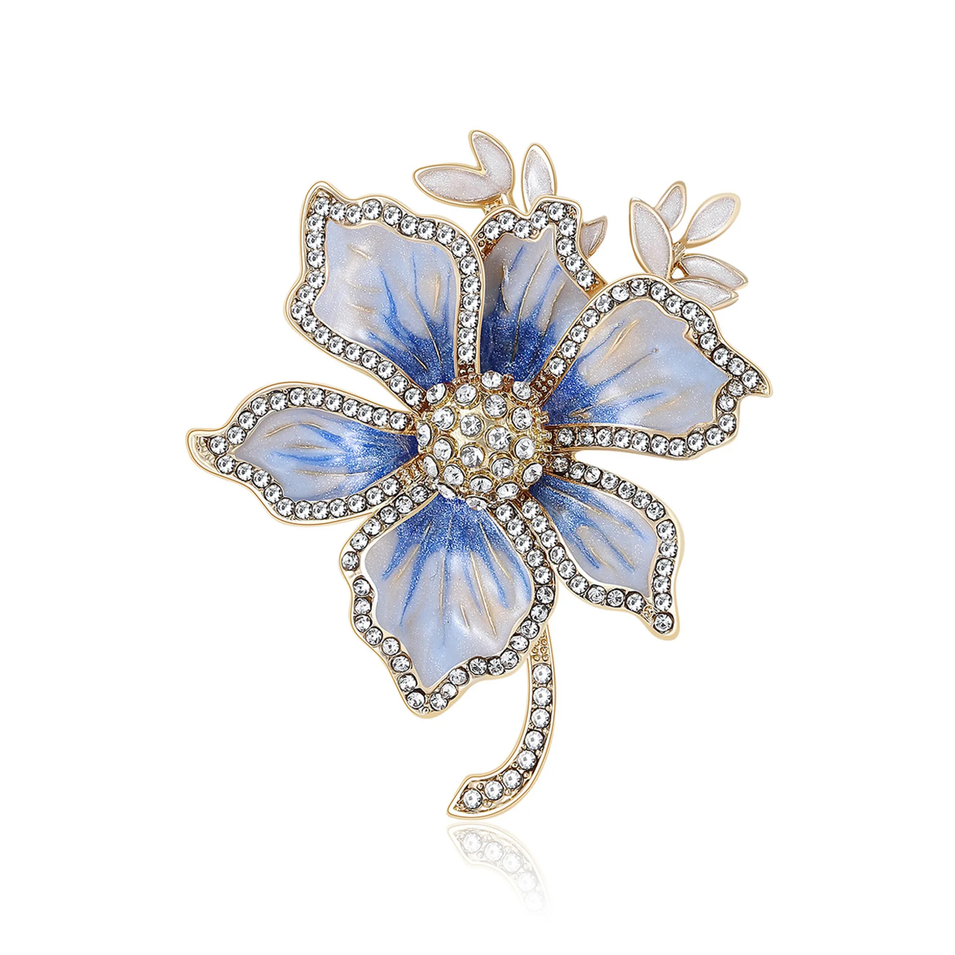 

Fashionable And Light Luxury Water Diamond Flower Brooch, Multi-Color Artistic Clothing For Women, Banquet, Party And Festival