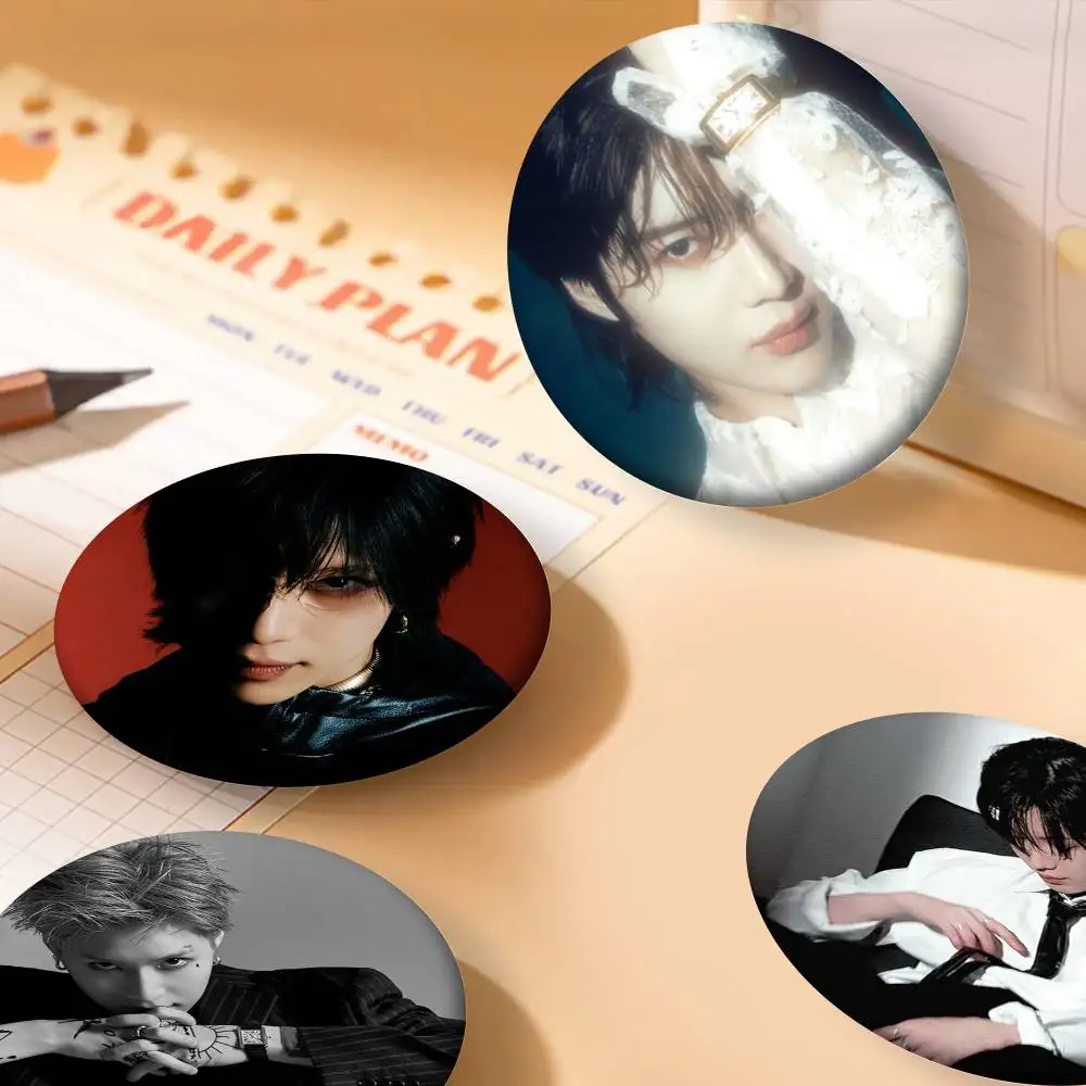 1 قطعة الممثل L-Lee T-Taemin شارات شارة ليزر مستديرة بروش الملابس على ظهره اكسسوارات التلبيب